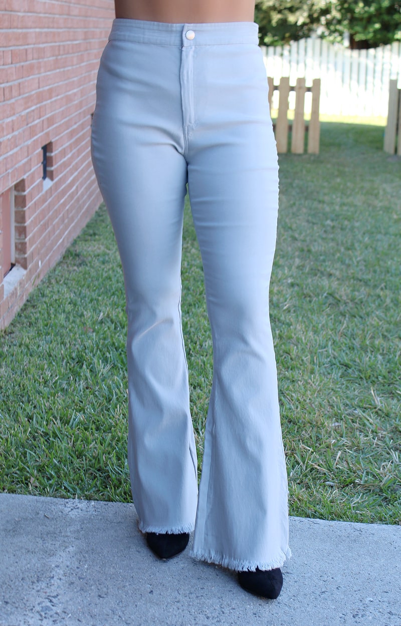 Load image into Gallery viewer, Just What I Needed Flare Pants - Light Grey