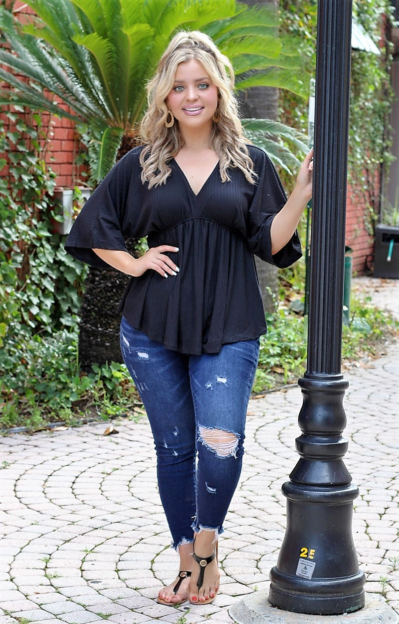 Load image into Gallery viewer, Storied Moments Peplum Top - Black