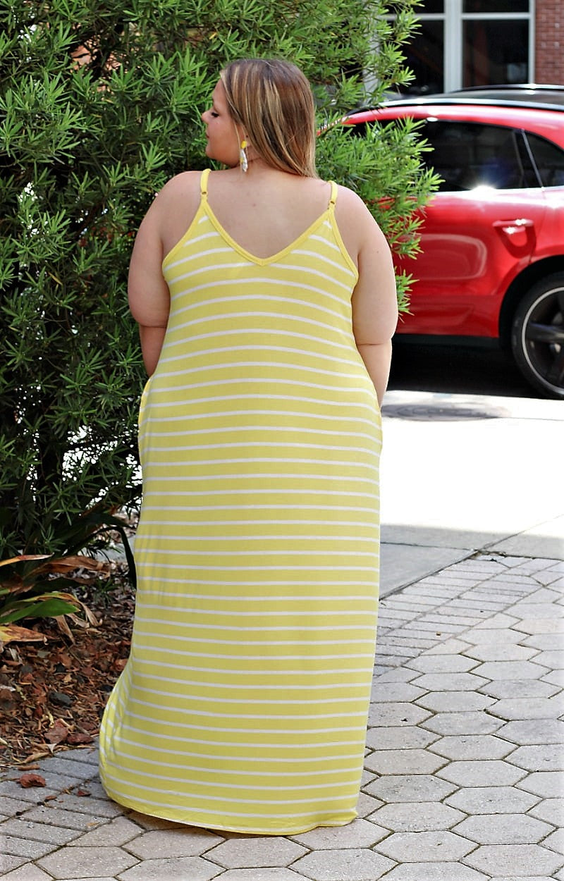 Good Beginnings Striped Maxi Dress - Yellow