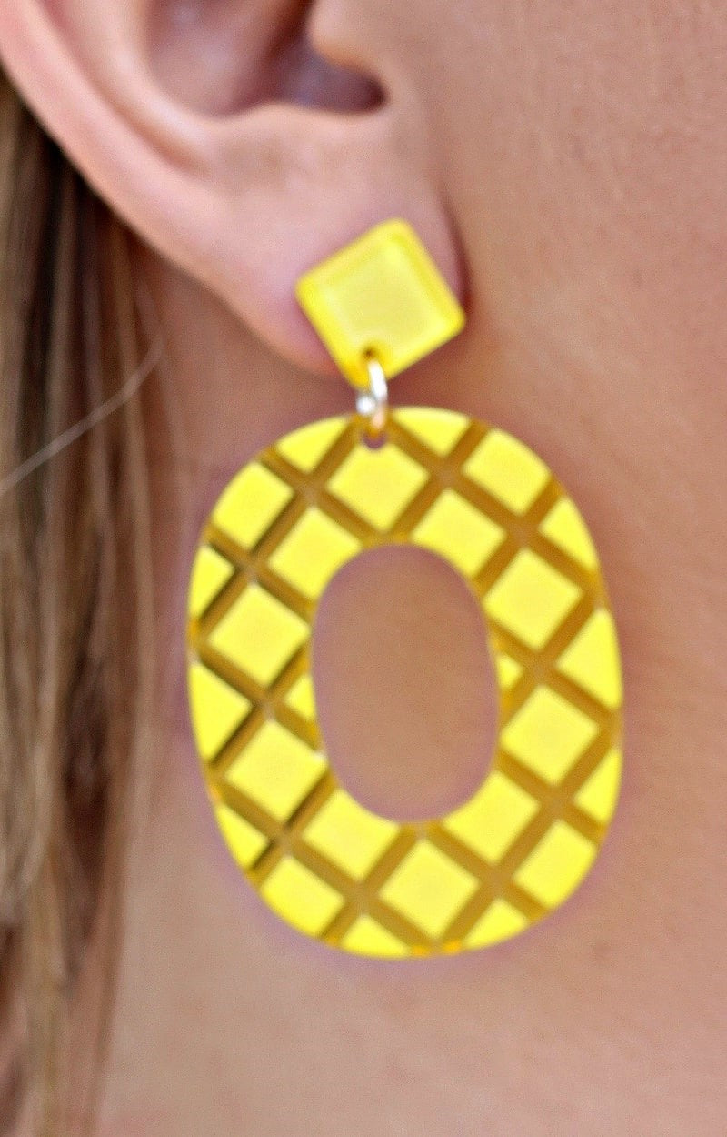 All At Once Earrings - Yellow