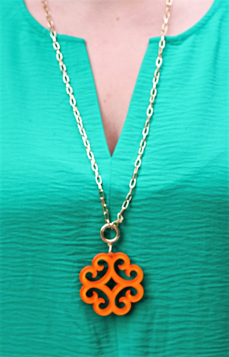 Load image into Gallery viewer, Take A Guess Necklace - Orange