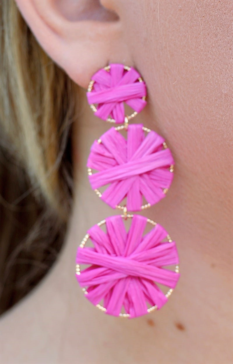 Load image into Gallery viewer, Wanna Bet Earrings - Fuchsia