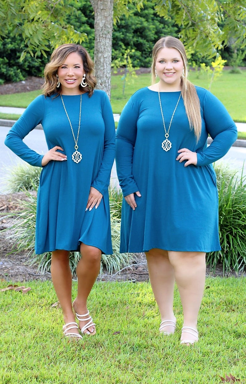 Load image into Gallery viewer, Faithful Friends Dress - Teal