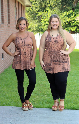 Barely Bohemian Lace Top - Copper