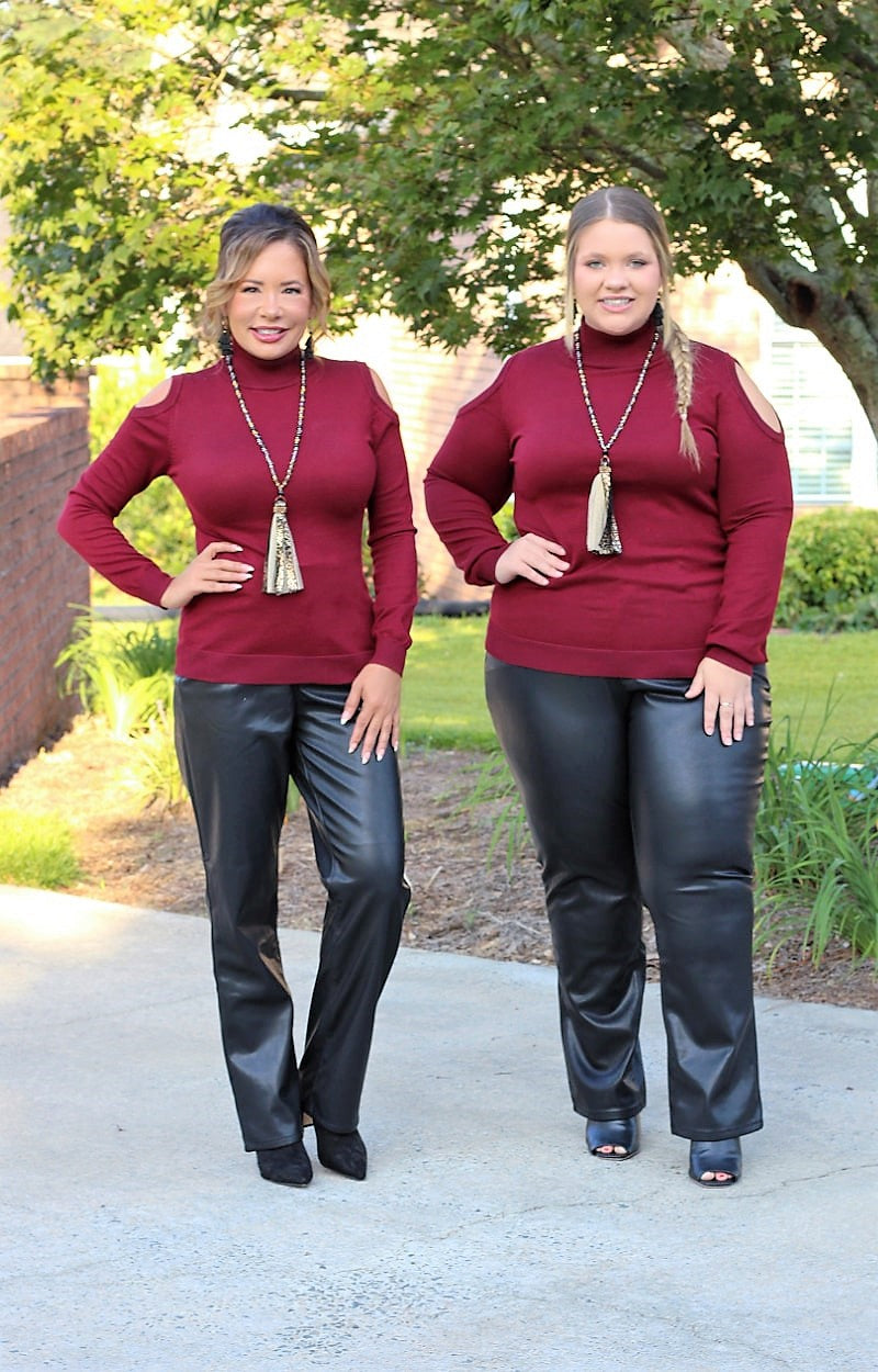 Load image into Gallery viewer, Tanya Control Top Faux Leather Pants in Black
