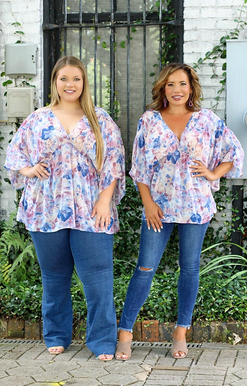 Load image into Gallery viewer, Fabled In Floral Peplum Top - Blue