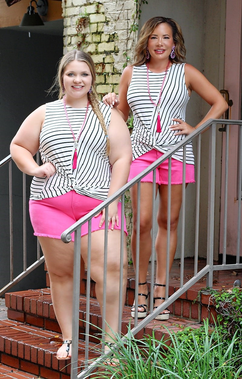 Load image into Gallery viewer, In High Demand Stripe Top - Ivory/Black