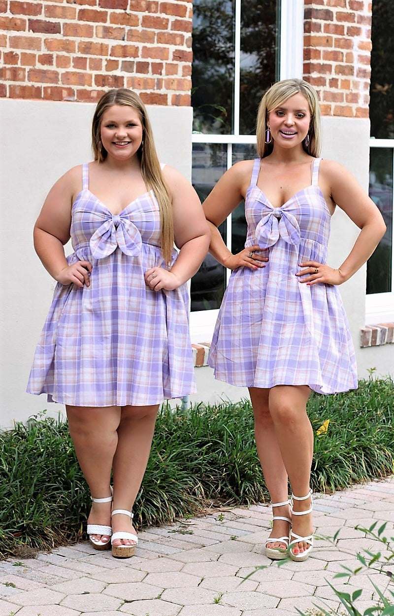 Load image into Gallery viewer, Give Me Life Plaid Dress - Lavender