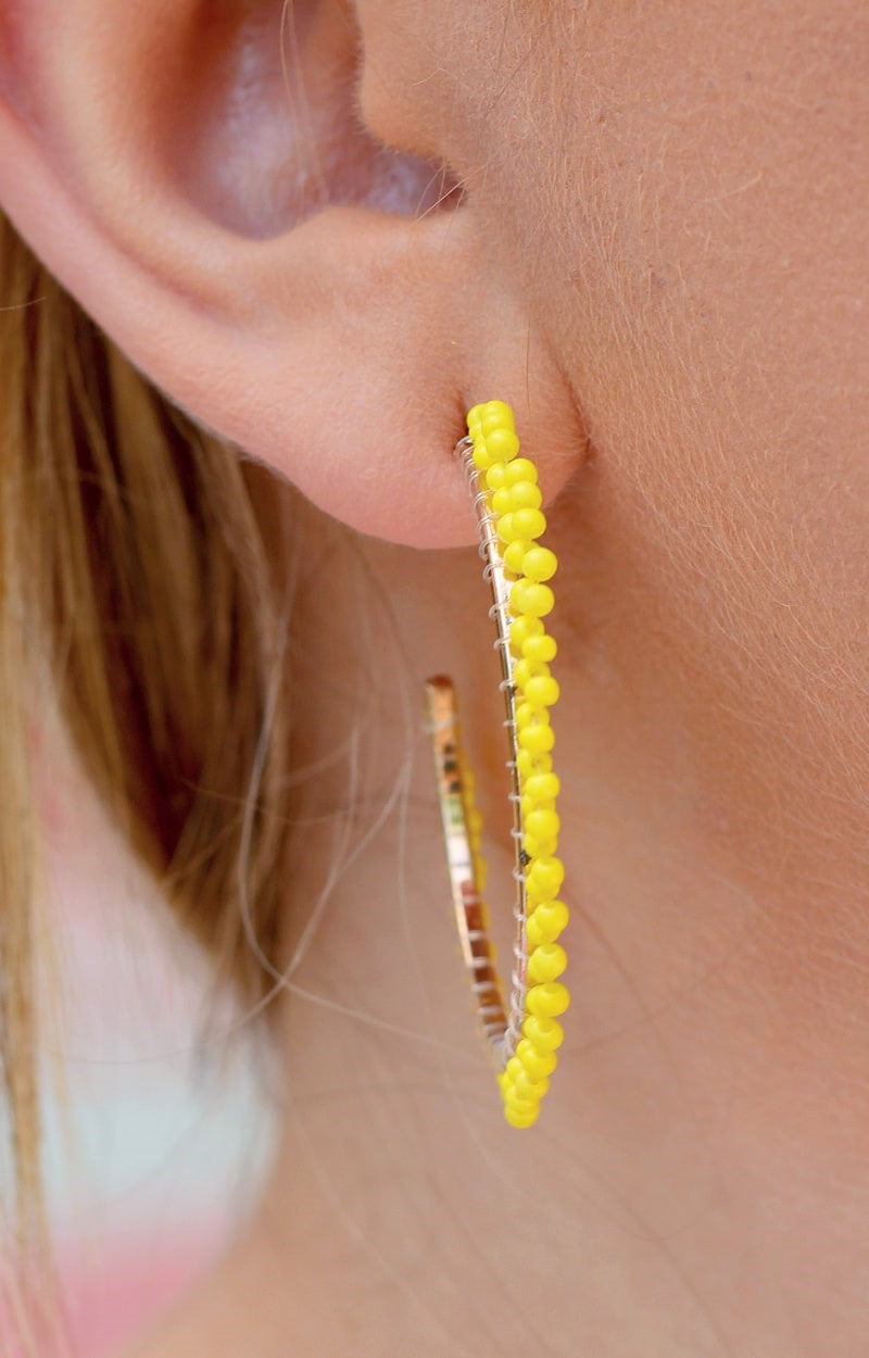 We're Cute Together Earrings - Yellow
