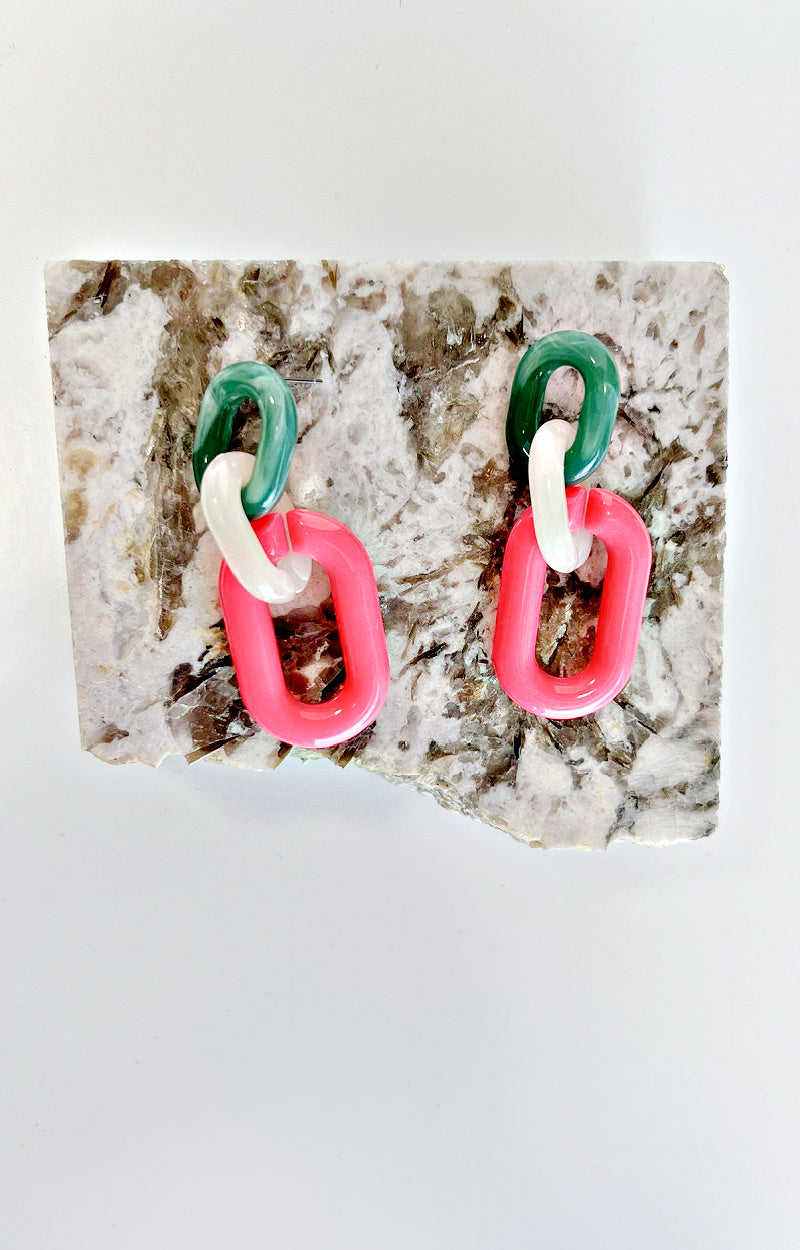 Load image into Gallery viewer, On Your Way Earrings - Fuchsia