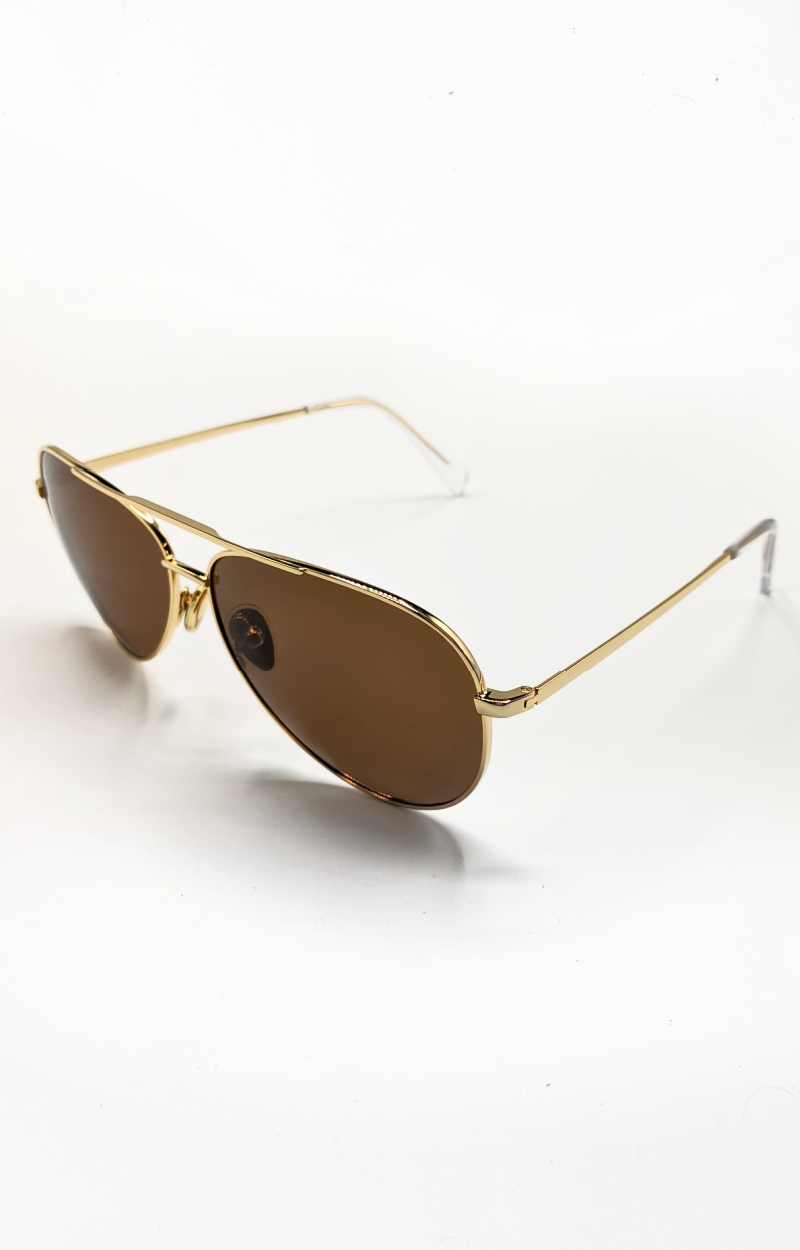 Load image into Gallery viewer, BANBE - The Campbell Sunglasses - Gold/Brown