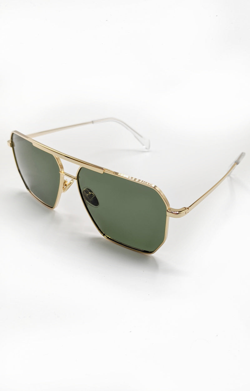 Load image into Gallery viewer, BANBE - The Huntington Sunglasses - Gold/Green