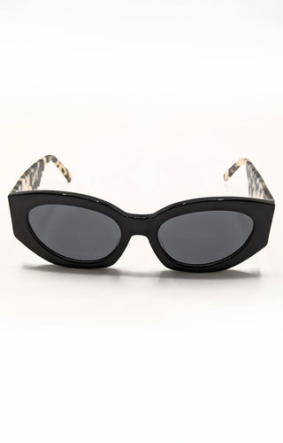 BANBE - The Alessandra Sunglasses - Black & Blond Tort/Smoke