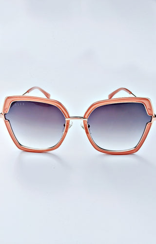 DIFF - Dakota Rose Gold Gray Gradient Sunglasses