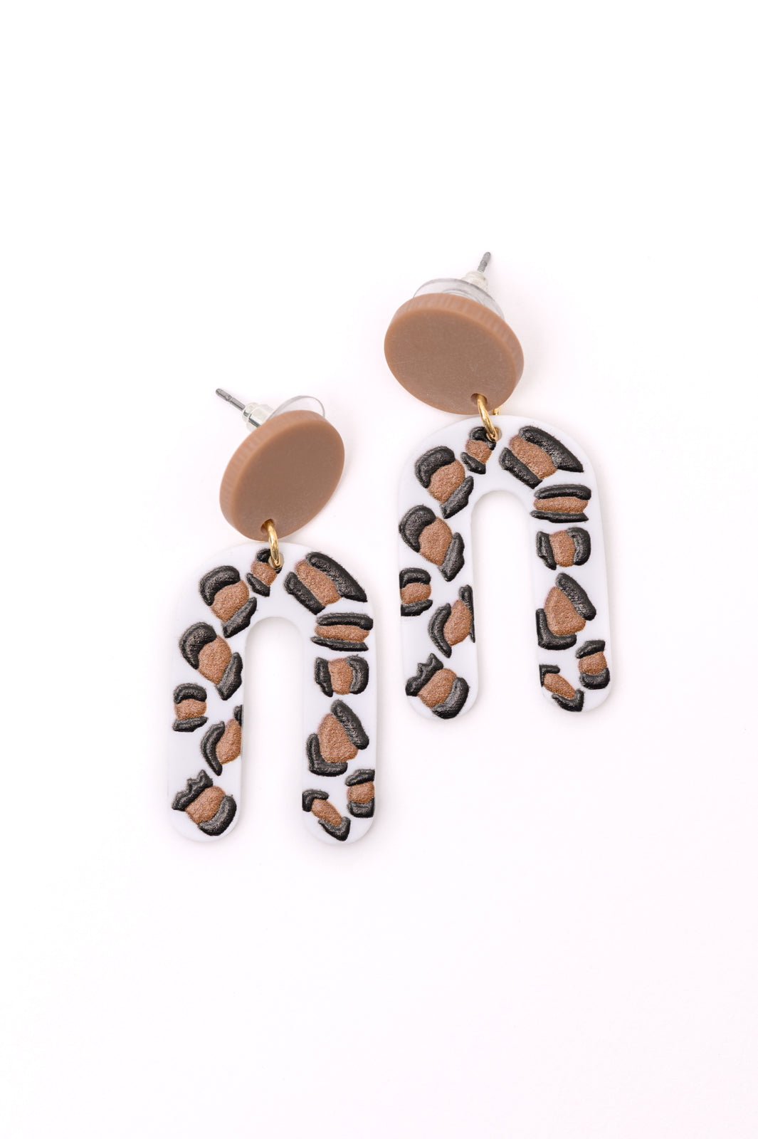 Load image into Gallery viewer, Open Arches Leopard Earrings