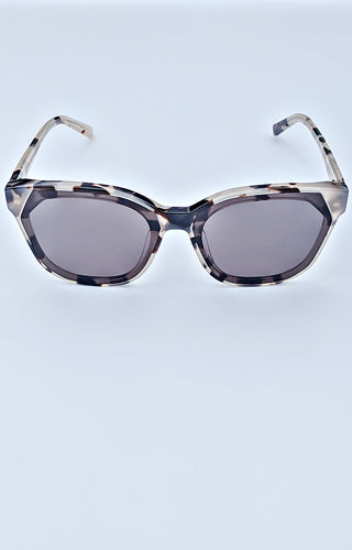 DIFF - Gia Cream Tortoise Gray Sunglasses