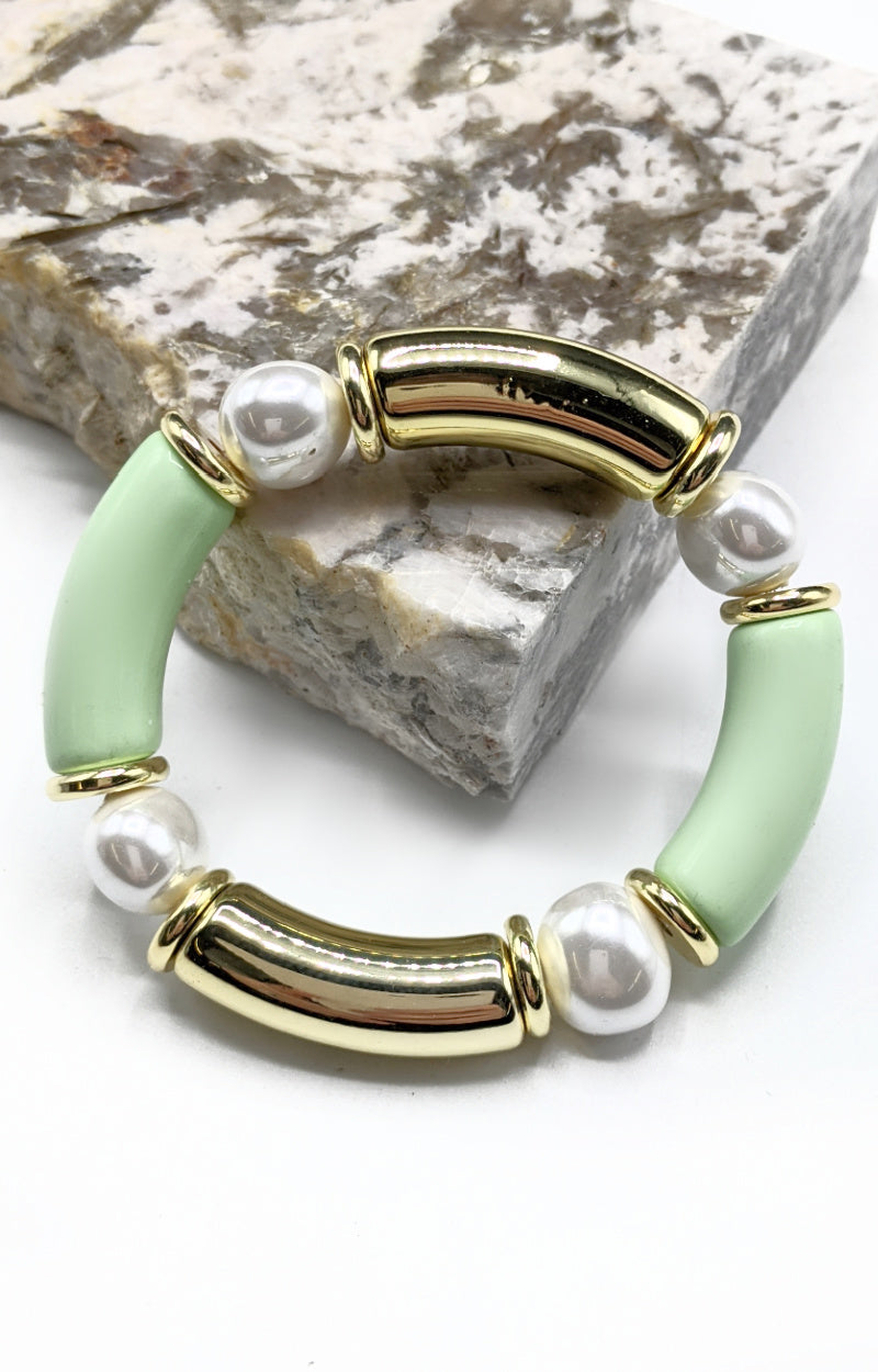 Load image into Gallery viewer, So Thankful Bracelet - Mint/Gold