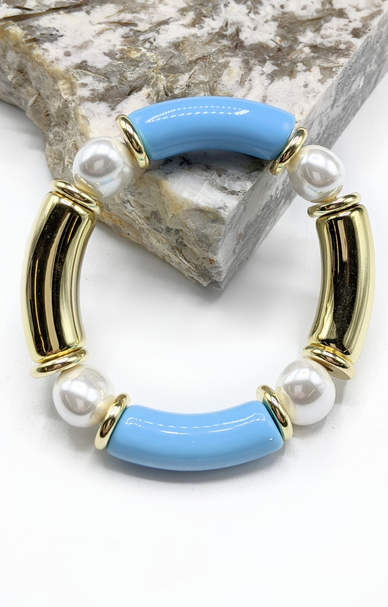 Load image into Gallery viewer, So Thankful Bracelet - Blue/Gold