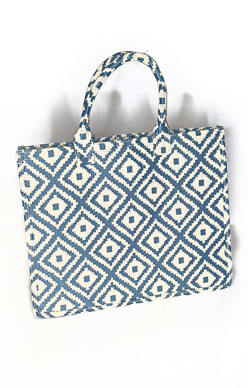 Load image into Gallery viewer, Take A Second Print Tote Bag - Blue