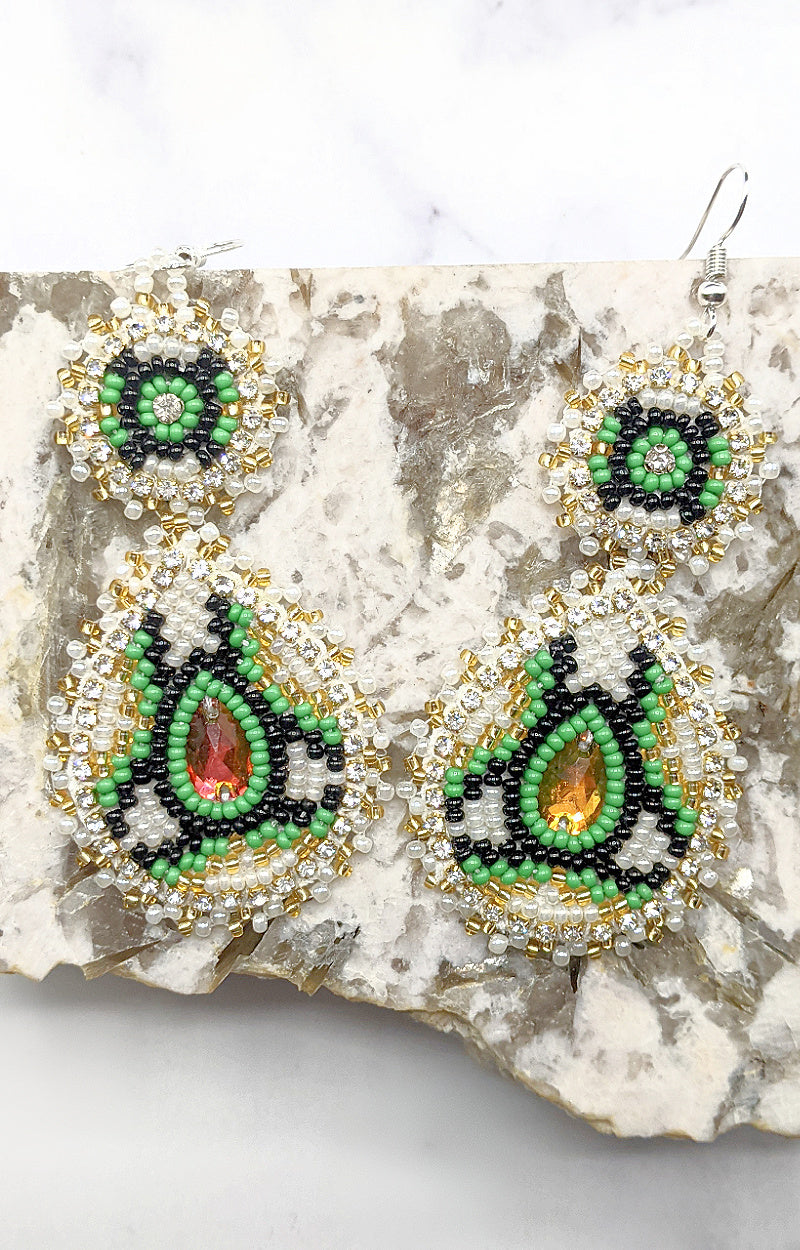 Load image into Gallery viewer, Lighten The Mood Earrings - Green