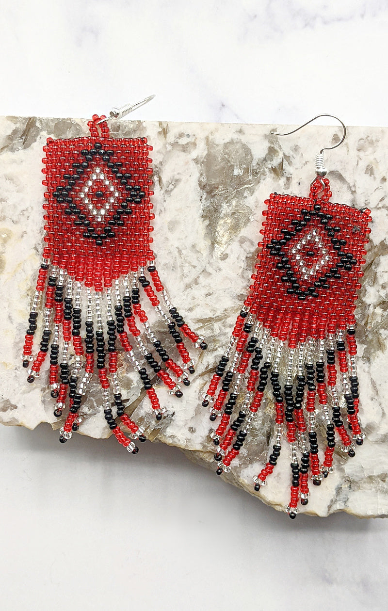 Load image into Gallery viewer, Match My Standards Earrings - Red