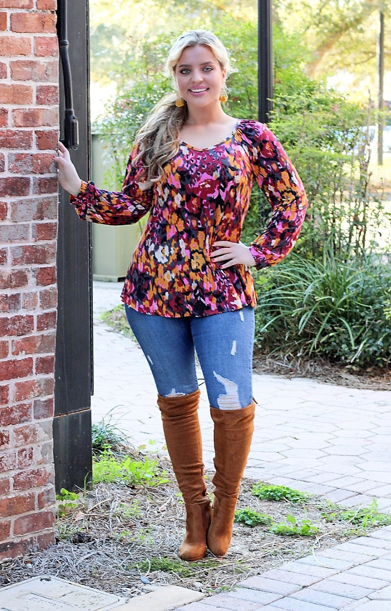 You're So Thoughtful Print Top - Multi