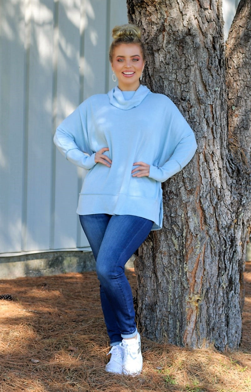 Load image into Gallery viewer, Out Of Nowhere Sweater - Light Blue