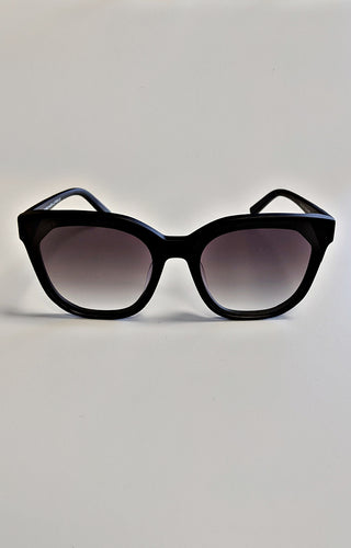 DIFF - Gia Matte Black Gray Gradient Sunglasses