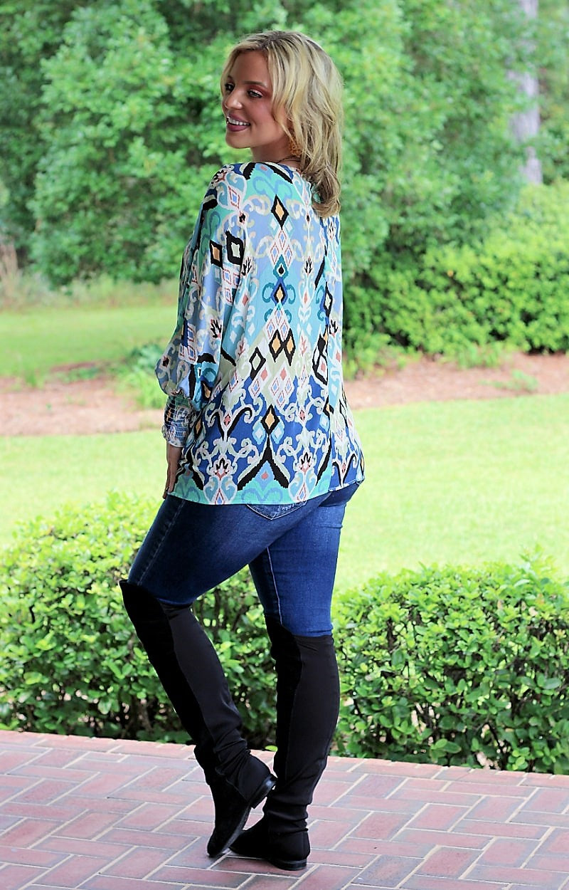 Spill The Details Print Top - Multi