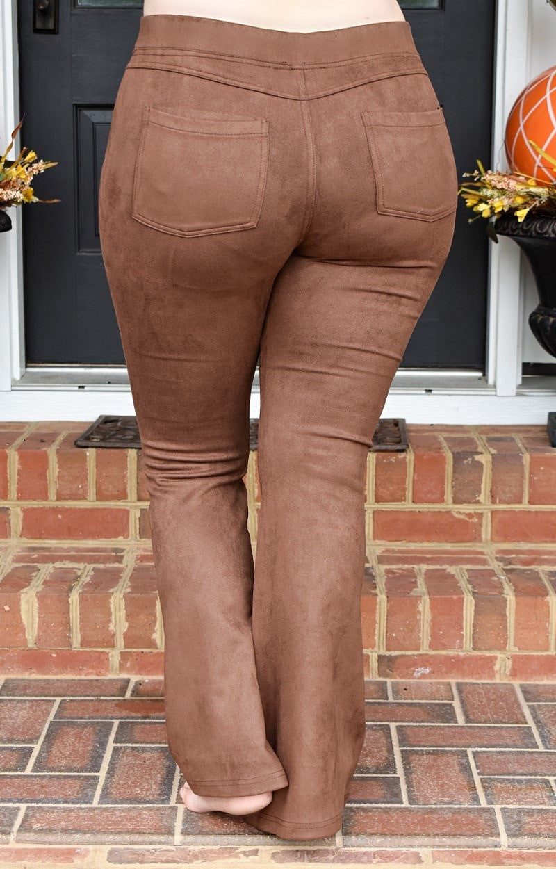 Load image into Gallery viewer, How About Now Suede Pants - Brown