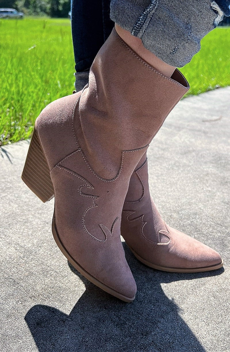 My World Now Bootie - Taupe