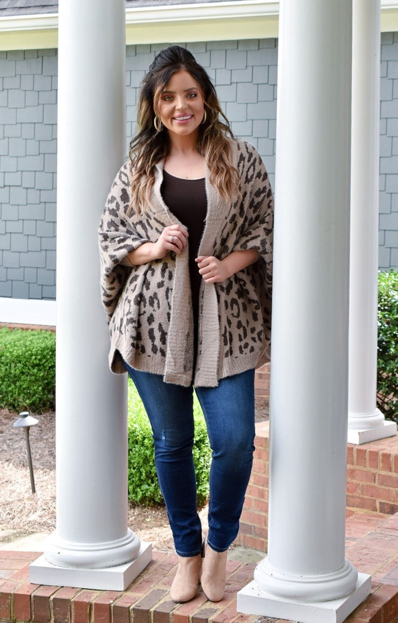 Load image into Gallery viewer, Too Legit Leopard Cardigan - Taupe