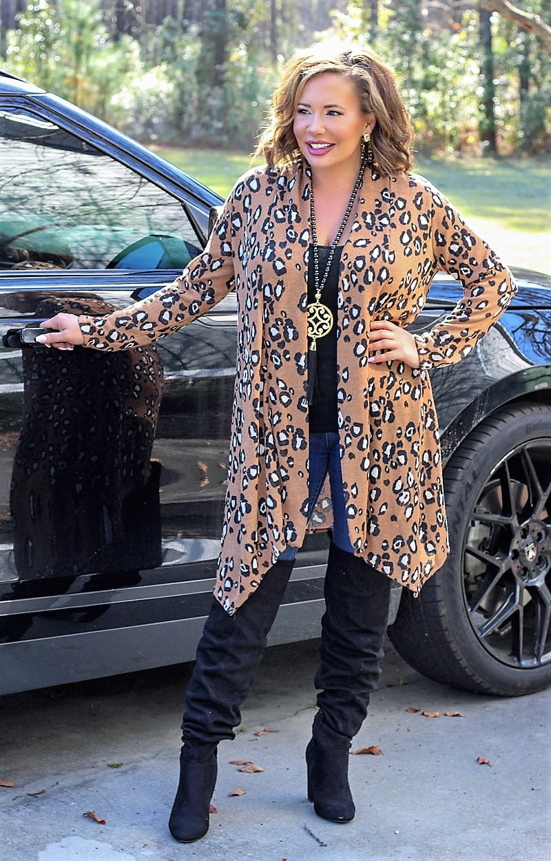 With A Light Heart Leopard Cardigan
