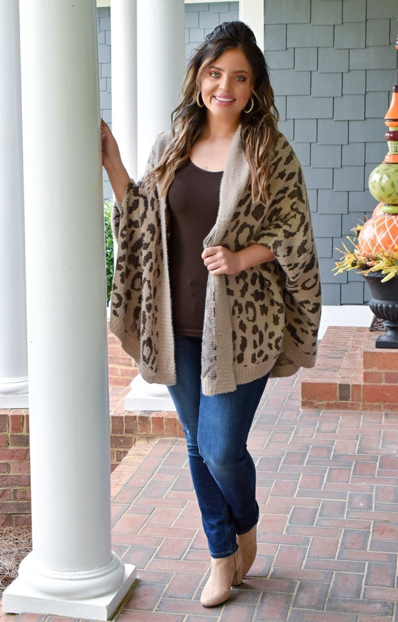 Load image into Gallery viewer, Too Legit Leopard Cardigan - Taupe