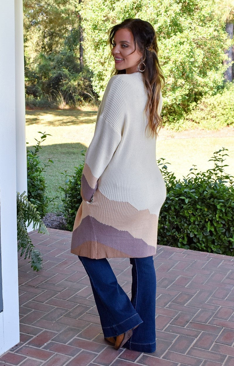 Lost In Time Colorblock Cardigan
