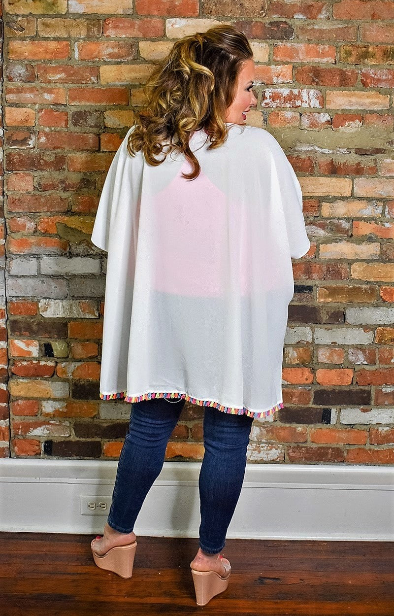 Load image into Gallery viewer, All Time Favorite Kimono/Cover Up - White