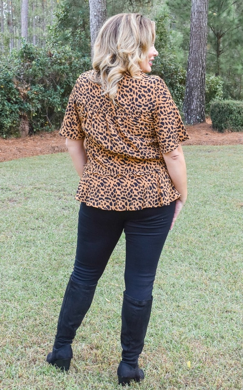 A Ways To Go Leopard Print Top