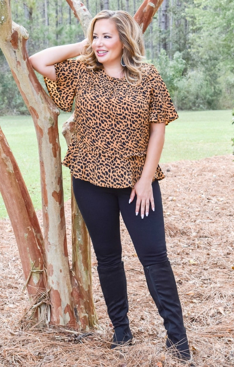 A Ways To Go Leopard Print Top