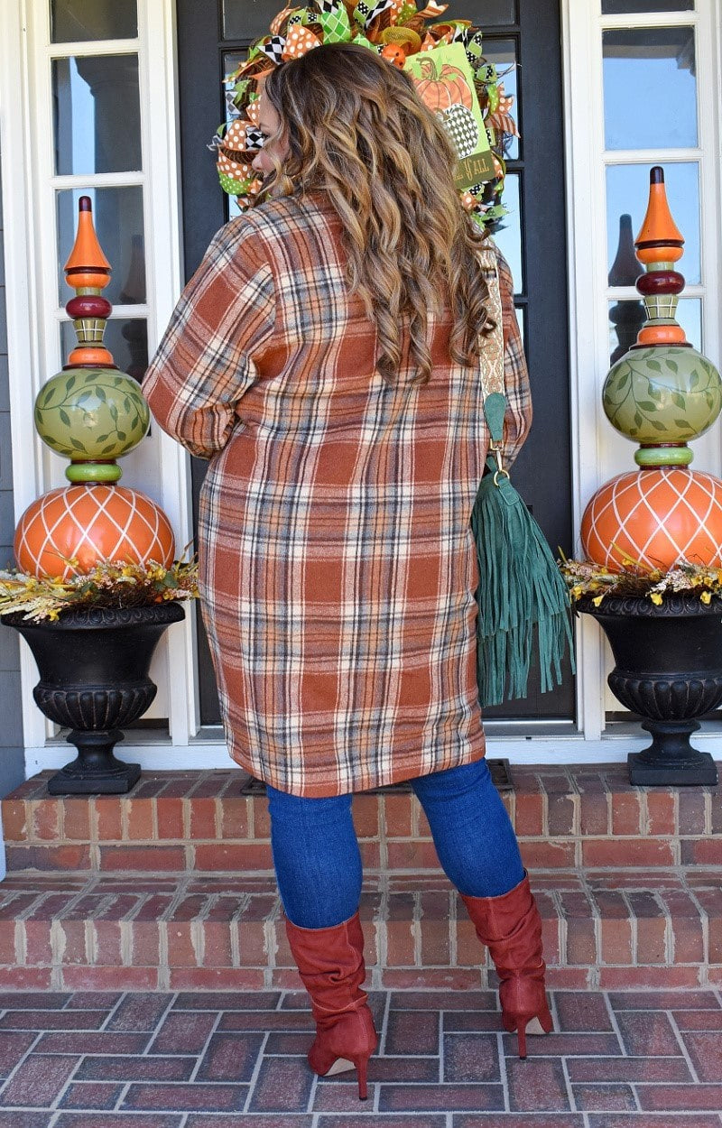 Load image into Gallery viewer, Mystic Love Plaid Jacket - Chestnut