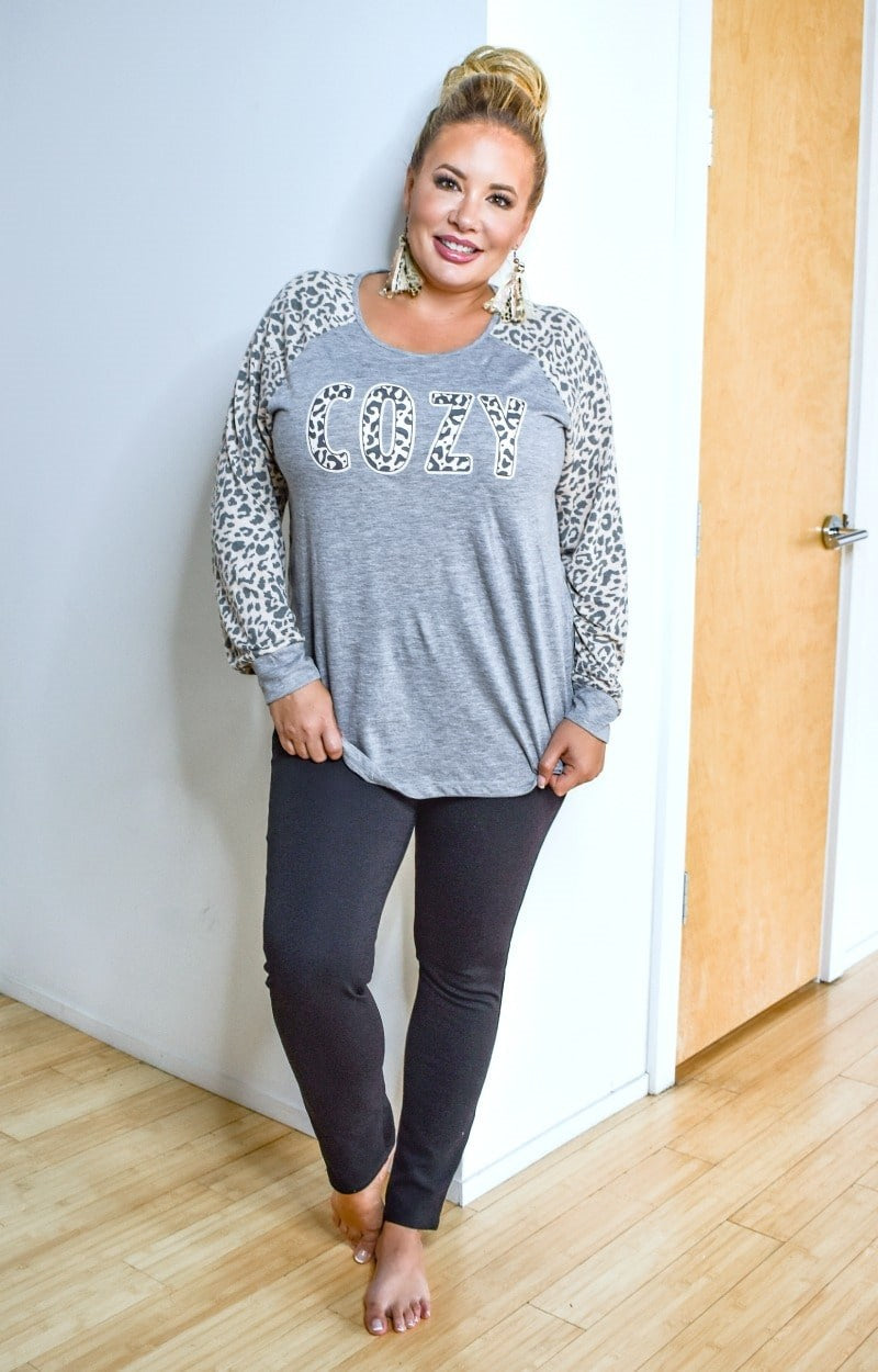 Load image into Gallery viewer, Cozy Leopard Print Pullover - Gray