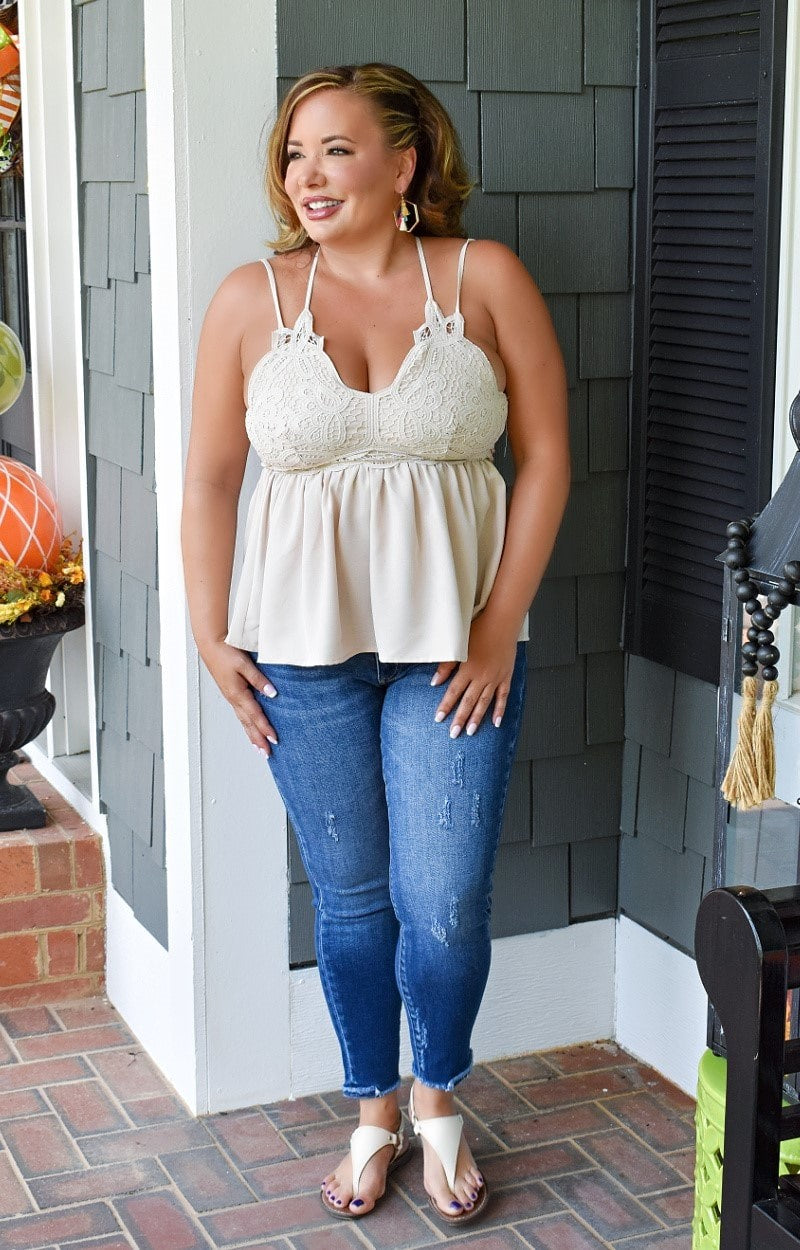Elevated Interest Lace Top - Cream