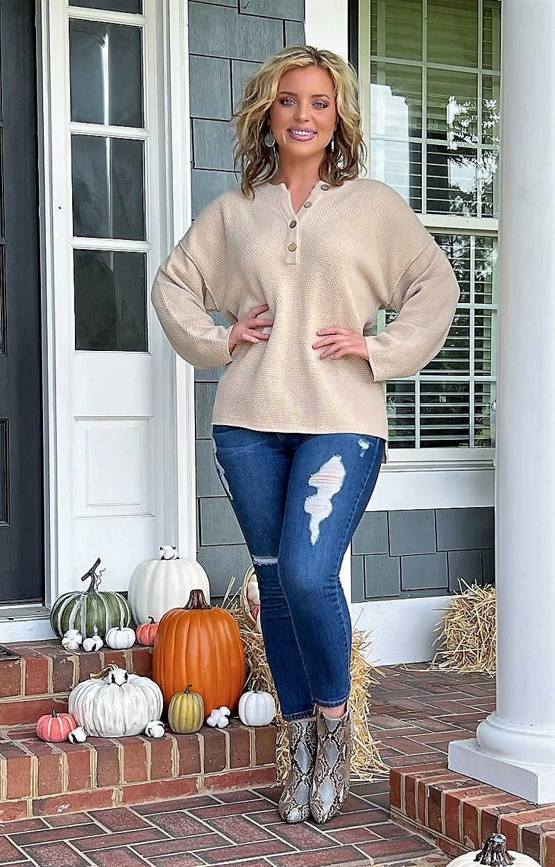 Load image into Gallery viewer, Personal Preference Oversized Sweater - Taupe