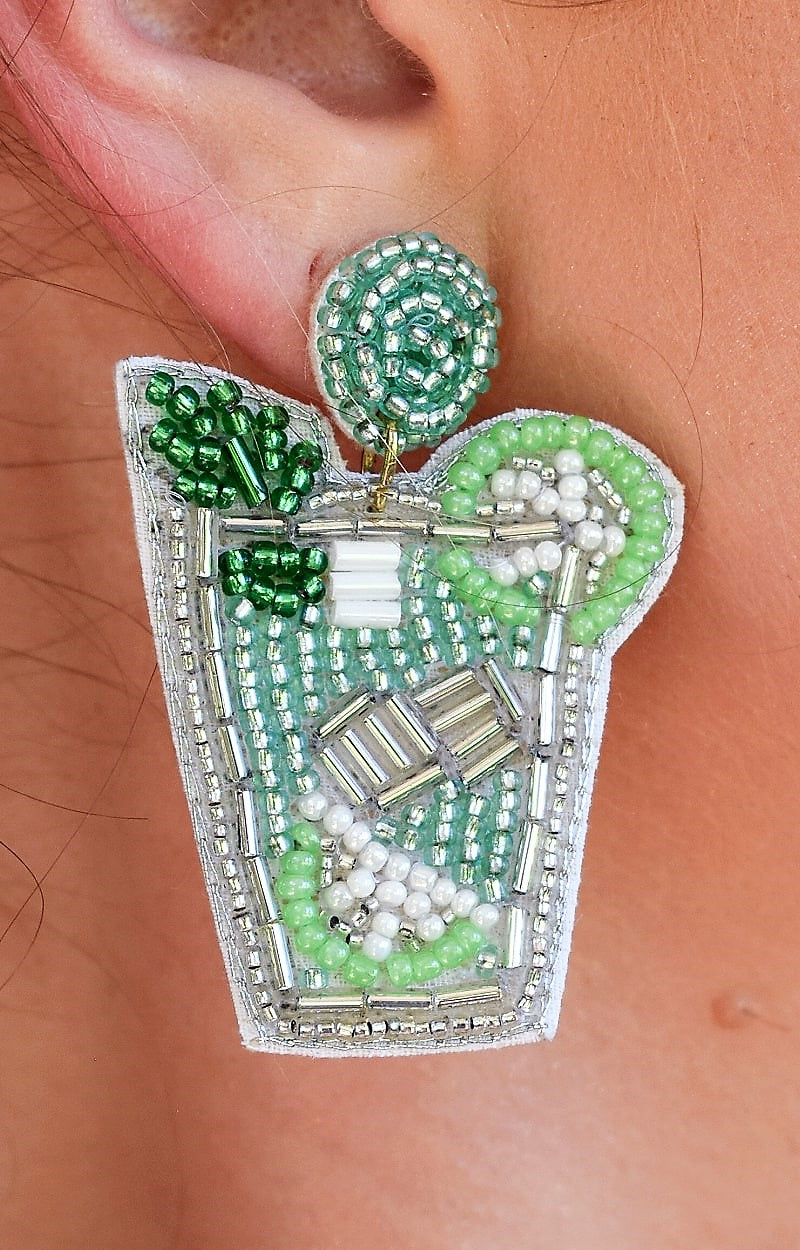 Mint Julep Earrings - Green