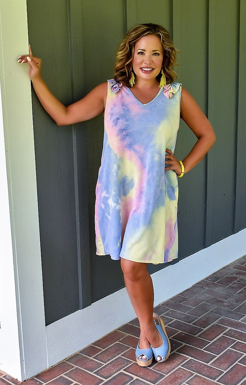 Load image into Gallery viewer, Pretty Places Tie Dye Dress