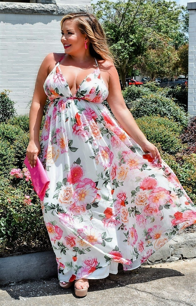 Load image into Gallery viewer, Just Add Sunshine Floral Maxi Dress - Ivory