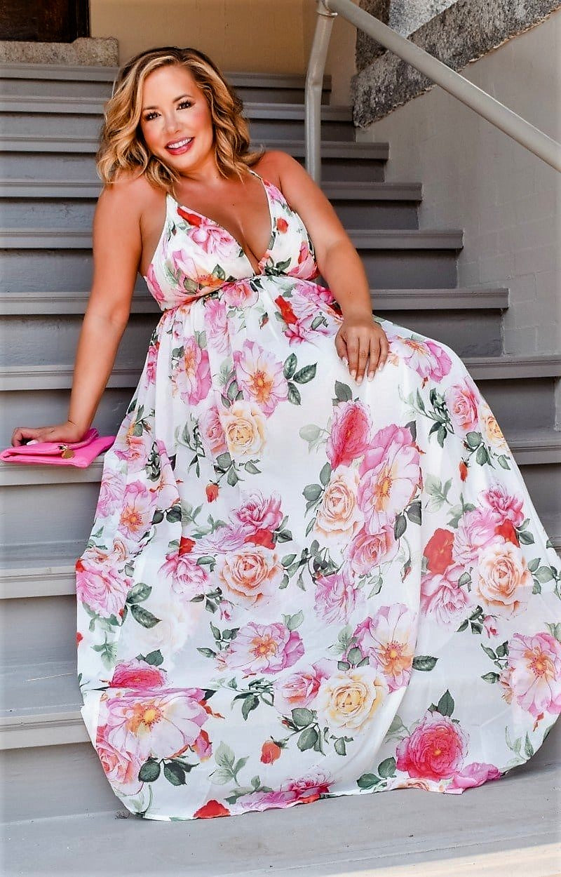 Load image into Gallery viewer, Just Add Sunshine Floral Maxi Dress - Ivory