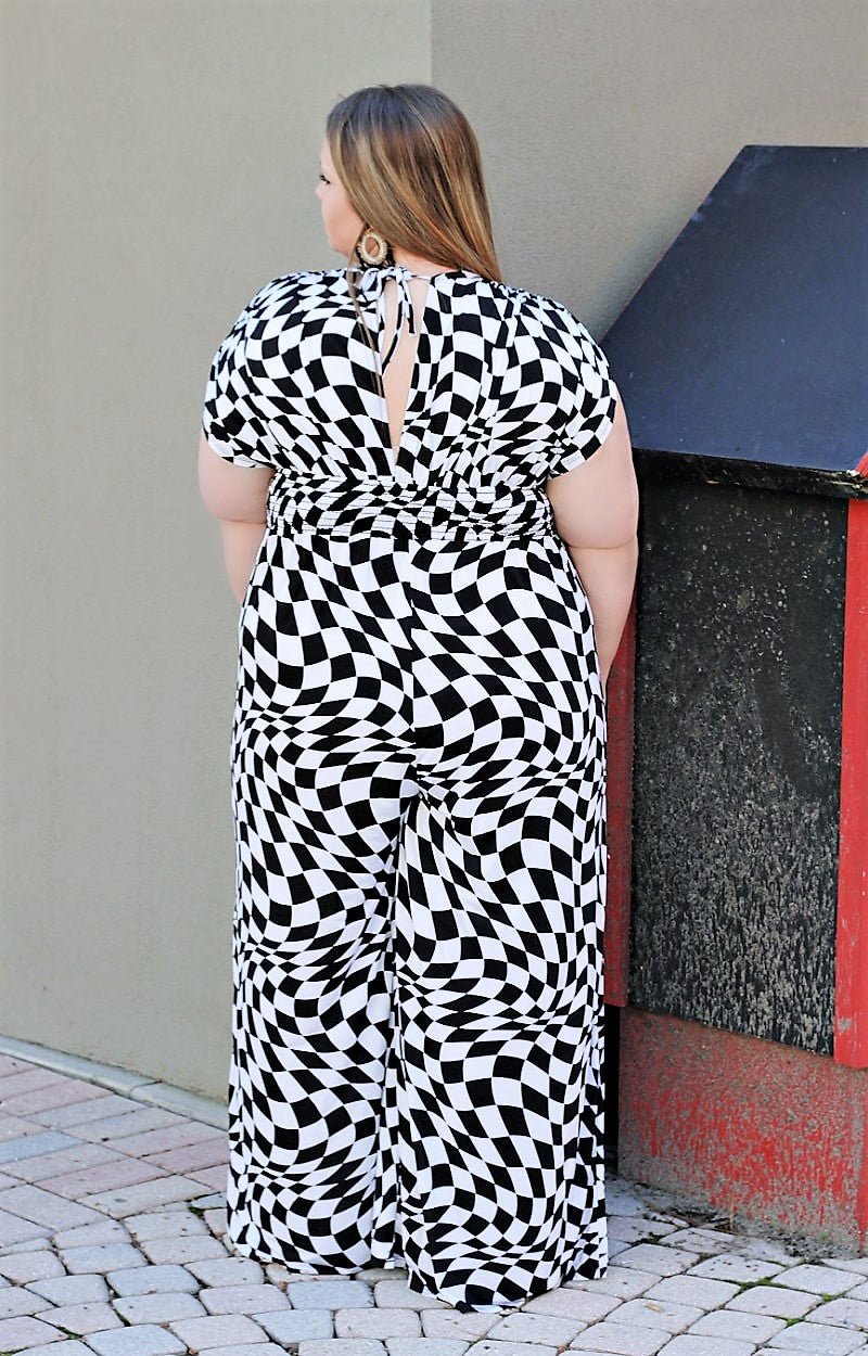 Load image into Gallery viewer, A True Beauty Checkered Jumpsuit