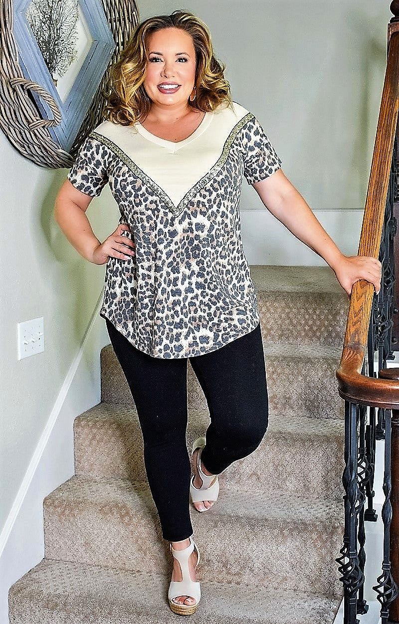 Give Me Some Time Leopard Print Top - Ivory