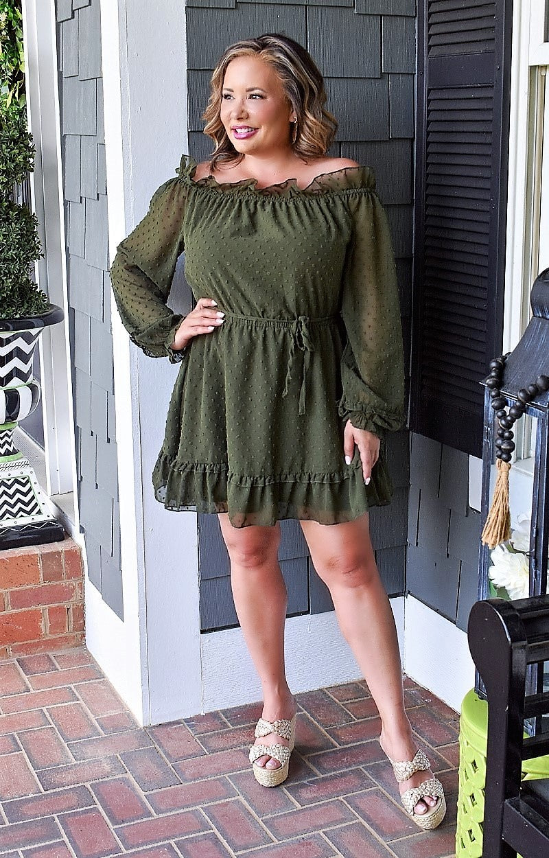 Load image into Gallery viewer, Totally Worth It Dress - Olive
