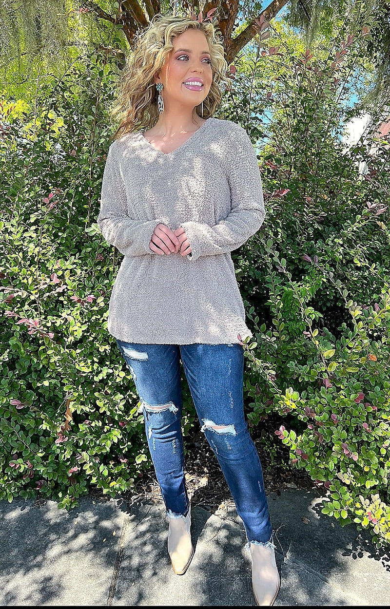 Cozy With You Sweater - Taupe